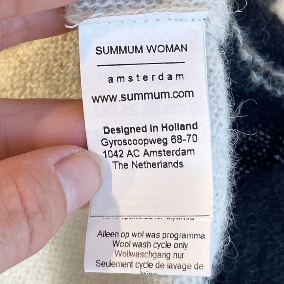 Summum Woman Alpaca Striped Pullover Sweater Multi Size XS Long Sleeve Knitted - Picture 4 of 8